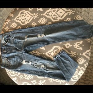 Distressed jeans